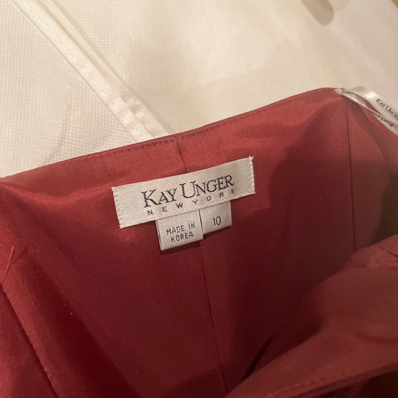 Kay Unger Strapless Taffeta Bow Dress- Size 10 - Picture 5 of 5